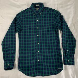 J Crew Holiday Plaid Cotton Poplin Button Down